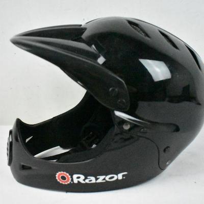 Razor Full Face Helmet, Black, Size Medium
