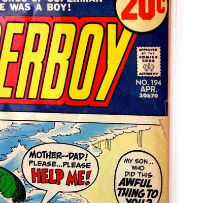 SUPERBOY #194 Bronze Age Comic Book Nick Cardy Cover Art 1973 DC Comics VG-