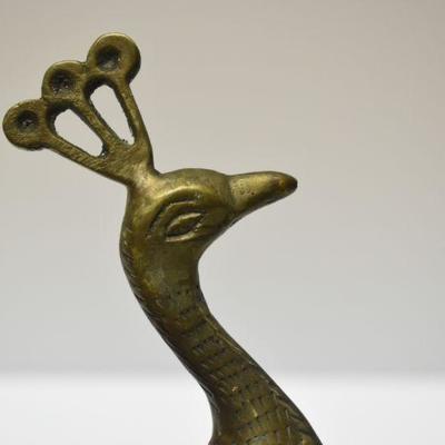Lot J-1: Brass Peacock