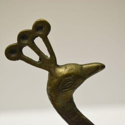 Lot J-1: Brass Peacock
