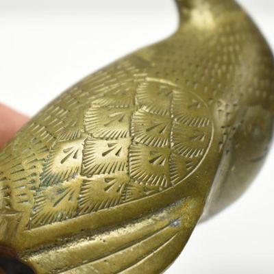 Lot J-1: Brass Peacock