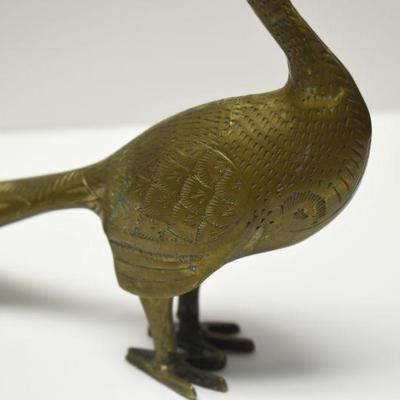 Lot J-1: Brass Peacock