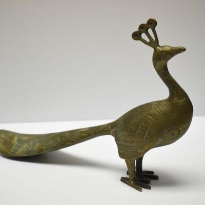 Lot J-1: Brass Peacock