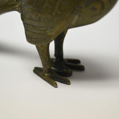 Lot J-1: Brass Peacock