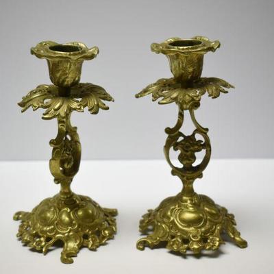Lot J-2: Beautiful Brass Candlesticks