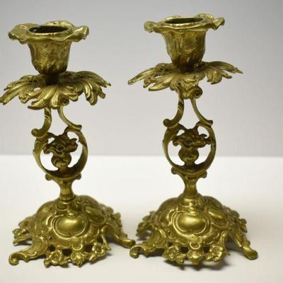 Lot J-2: Beautiful Brass Candlesticks