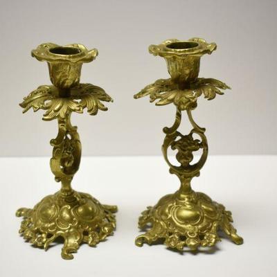 Lot J-2: Beautiful Brass Candlesticks