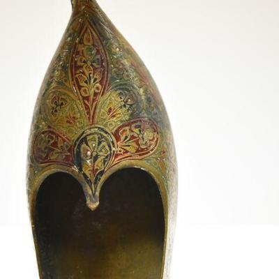 Lot J-3: Enameled Brass Slipper