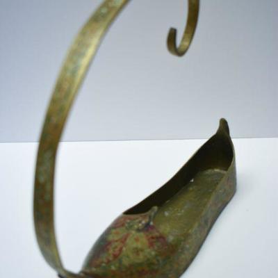Lot J-3: Enameled Brass Slipper