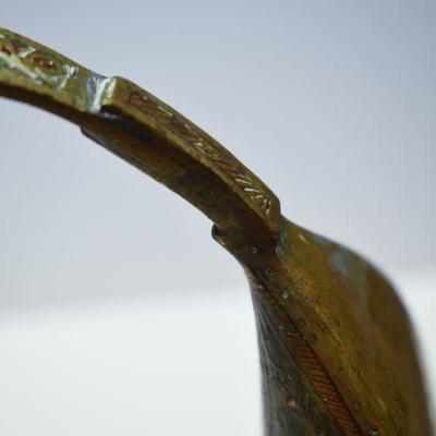 Lot J-3: Enameled Brass Slipper