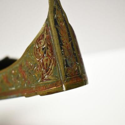 Lot J-3: Enameled Brass Slipper