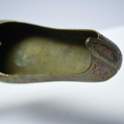 Lot J-3: Enameled Brass Slipper