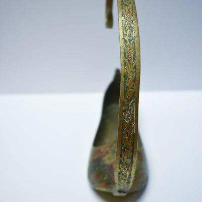 Lot J-3: Enameled Brass Slipper