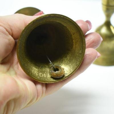 Lot J-4: Etched Brass Candlestick Bells