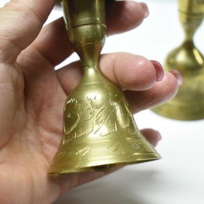 Lot J-4: Etched Brass Candlestick Bells