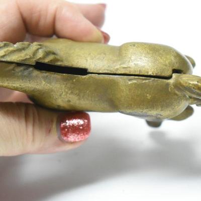 Lot J-6: Vintage Brass Coated Cast Iror Horse