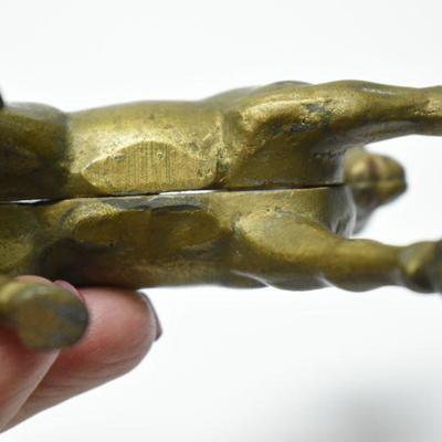 Lot J-6: Vintage Brass Coated Cast Iror Horse