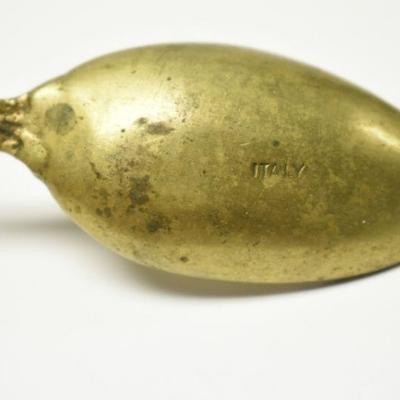 Lot J-9: Brass Spoon with Swaddled Baby (Jesus?)