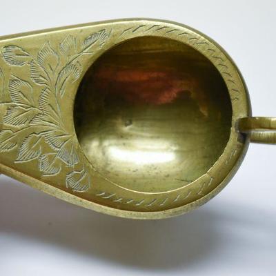 Lot J-11: Etched Brass Oil Lamp