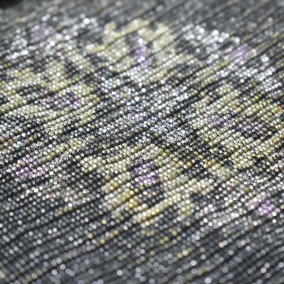 Lot J-14: Antique Microbeaded Fringed Drawstring Bag