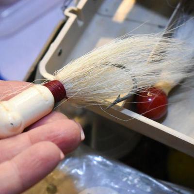 Lot B-110: Full Tackle Box - Vintage and Newer Items