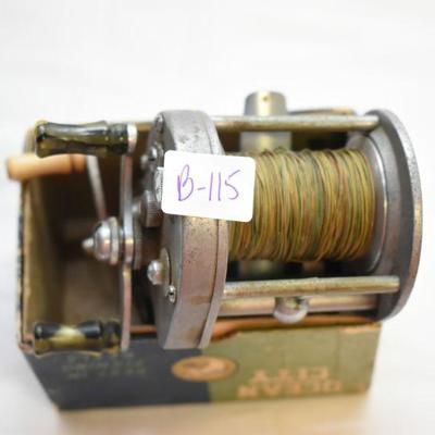 Lot B-115: Vintage Ocean City Reel in Box and Vintage Pflueger Supreme Reel