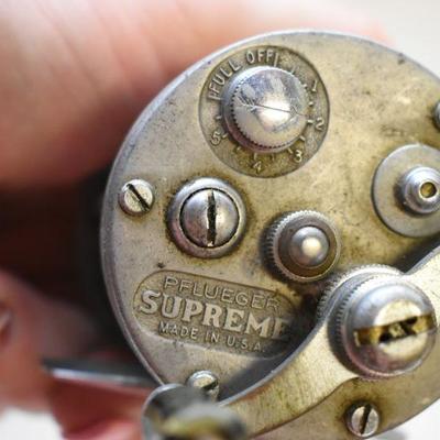 Lot B-115: Vintage Ocean City Reel in Box and Vintage Pflueger Supreme Reel