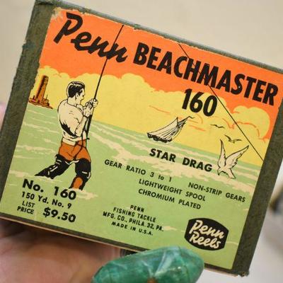 Lot B-116: Vintage Penn Beachmaster 160 Reel &  Martin Single Action Fly Reel