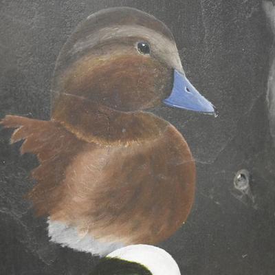 Lot B-126: Ducks Painted on Slate