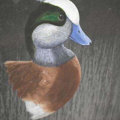 Lot B-126: Ducks Painted on Slate