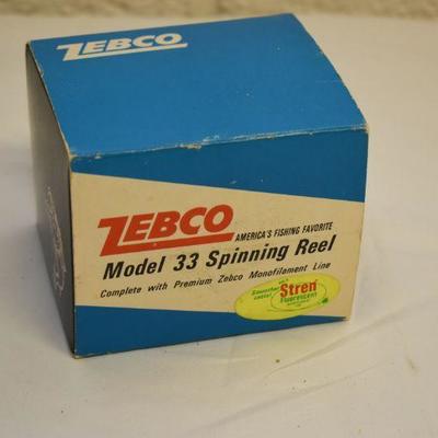 Lot B-130: Vintage Zebco Model 33 Spinning Reel with Box