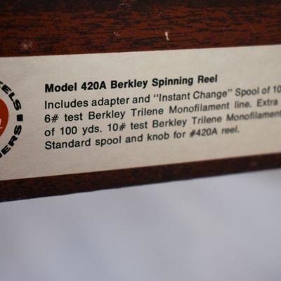 Lot B-134: Vintage Berkley Open Face Spinning Reel Model 420a
