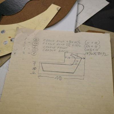 Lot B-160: Hand-made Pattern for Making and Building a Wood Baby Cradle
