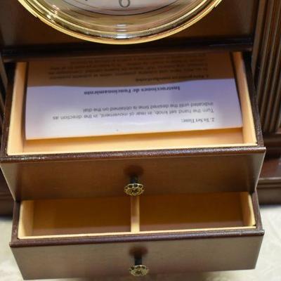 Lot B-162: Bulova Clock with Two Drawers