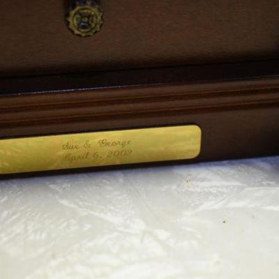 Lot B-162: Bulova Clock with Two Drawers
