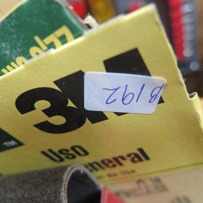 Lot B-192:  Sandpaper and More