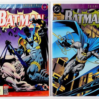 BATMAN #500 Comic Books Set Die-Cut Foil Cover plus Regular Issue 1993 DC Comics NM