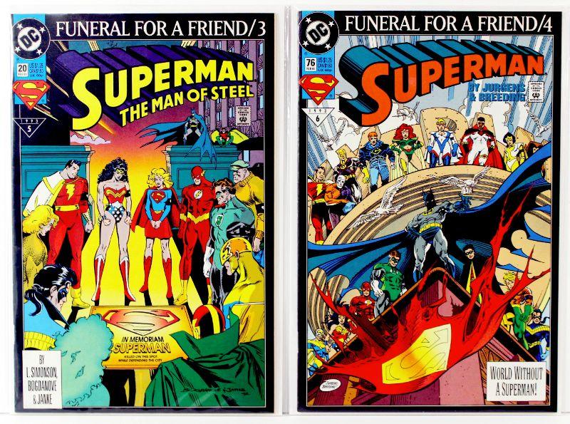 SUPERMAN FUNERAL FOR A FRIEND COMPLETE SET PART 18 High Grade 1993 DC