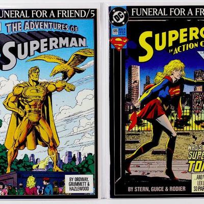 SUPERMAN: FUNERAL FOR A FRIEND COMPLETE SET PART 1-8 High Grade 1993 DC Comics