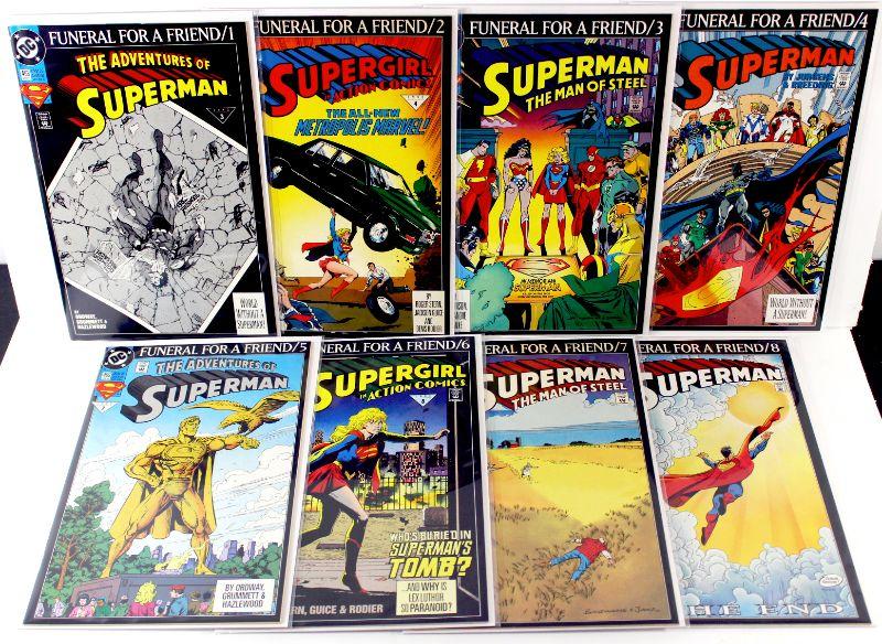 SUPERMAN FUNERAL FOR A FRIEND COMPLETE SET PART 18 High Grade 1993 DC