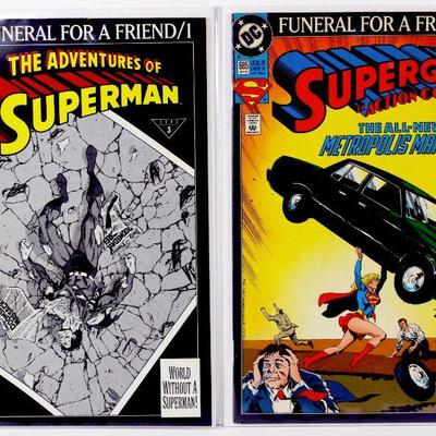 SUPERMAN: FUNERAL FOR A FRIEND COMPLETE SET PART 1-8 High Grade 1993 DC Comics