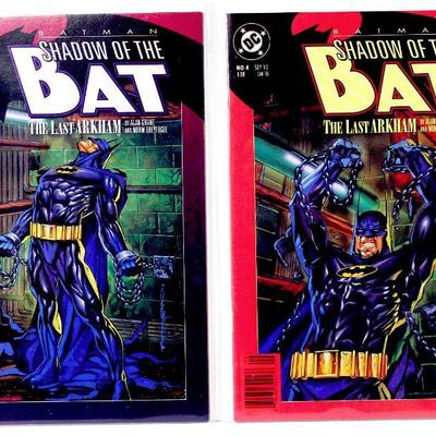 BATMAN Shadow Of The BAT #1 #2 #3 #4 The Last Arkham Comic Books Set 1992 DC Comics