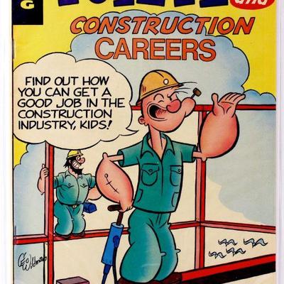 POPEYE and Construction Careers (Educational Series #5) Bronze Age 1972 King Syndicate Comics RARE