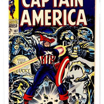 CAPTAIN AMERICA #107 Kirby Red Skull Cover 1st Dr. Faustus Silver Age 1968 Marvel Comics VF-