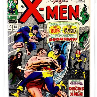 X-MEN #38 Silver Age Origin of X-Men begin Blob Vanisher 1967 Marvel Comics High Grade