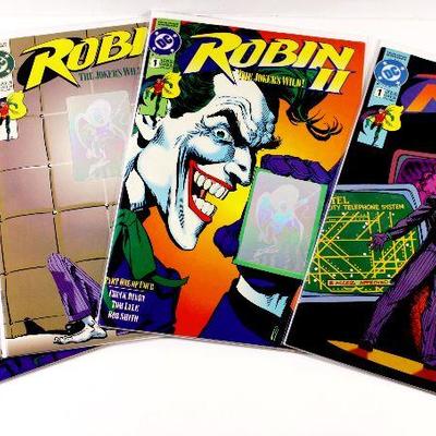 ROBIN II #1 JOKER'S WILD Variant Hologram Covers Set of 4 - 1991 DC Comics VF/NM