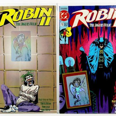 ROBIN II #1 JOKER'S WILD Variant Hologram Covers Set of 4 - 1991 DC Comics VF/NM