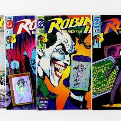 ROBIN II #1 JOKER'S WILD Variant Hologram Covers Set of 4 - 1991 DC Comics VF/NM