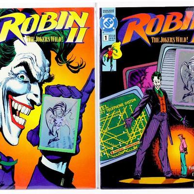 ROBIN II #1 JOKER'S WILD Variant Hologram Covers Set of 4 - 1991 DC Comics VF/NM