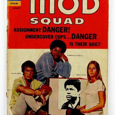 The MOD Squad #1 RARE Silver Age Comic Book 1969 Dell Comics - GD/VG